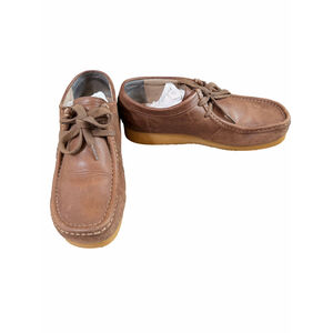 Men's Clarks Brown Leather Loafers Slip-Ons Sz 9 Preppy Academia Normcore Rustic